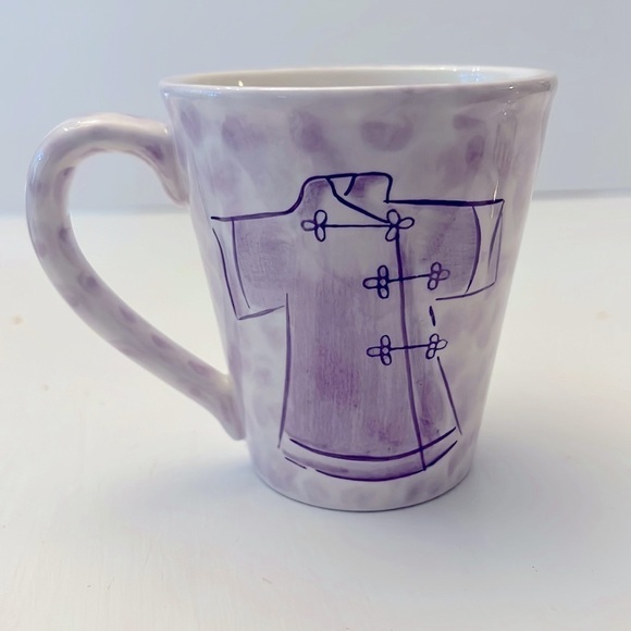 World Market Purple Splatter Kimono Design Coffee Tea Mug - Picture 3 of 6